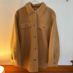 Sherpa/Shearling TanLightweight Sweater Jacket – Medium